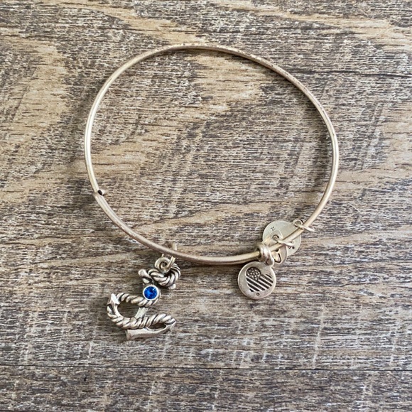 ALEX & ANI Anchor Bracelet with blue gem 💙 - Picture 2 of 2